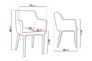 Spisestol Glenarm - Mørkerosa - Møbler - Stoler - Spisestuestoler & kjøkkenstoler