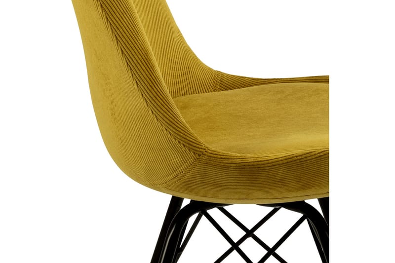 Spisestol Gusten - Gul/Svart - Møbler - Stoler - Spisestuestoler & kjøkkenstoler