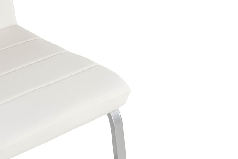 Spisestol Jack Kunstlær - Hvit/Krom - Møbler - Stoler - Spisestuestoler & kjøkkenstoler