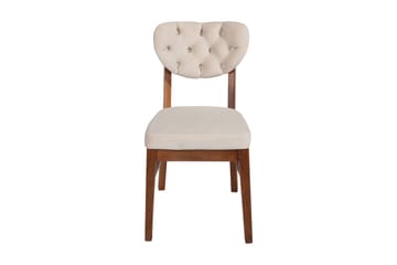 Spisestol Jodon 2-pk - Valnøtt/Beige - Møbler - Stoler - Spisestuestoler & kjøkkenstoler