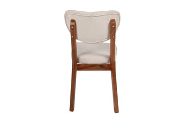 Spisestol Jodon 2-pk - Valnøtt/Beige - Møbler - Stoler - Spisestuestoler & kjøkkenstoler