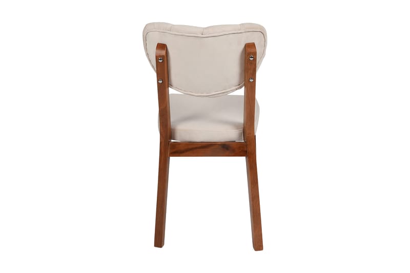 Spisestol Jodon 2-pk - Valnøtt/Beige - Møbler - Stoler - Spisestuestoler & kjøkkenstoler