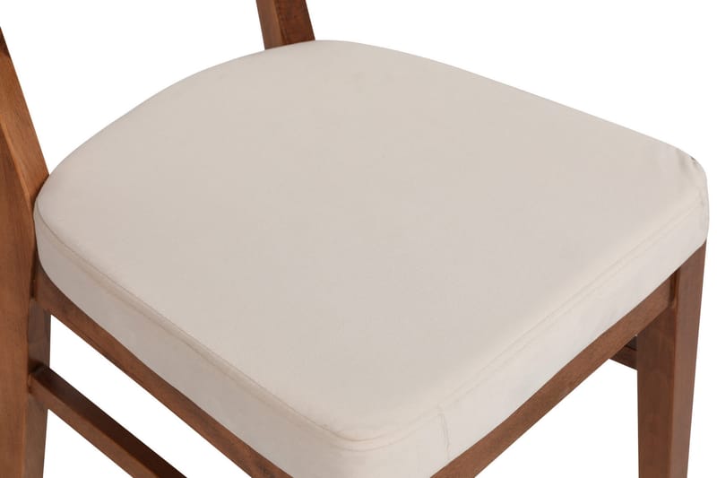 Spisestol Jodon 2-pk - Valnøtt/Beige - Møbler - Stoler - Spisestuestoler & kjøkkenstoler