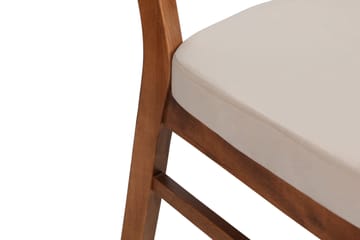 Spisestol Jodon 2-pk - Valnøtt/Beige - Møbler - Stoler - Spisestuestoler & kjøkkenstoler