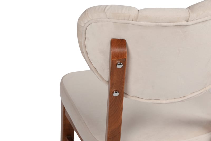Spisestol Jodon 2-pk - Valnøtt/Beige - Møbler - Stoler - Spisestuestoler & kjøkkenstoler