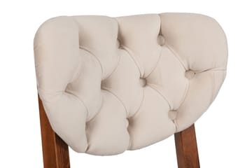 Spisestol Jodon 2-pk - Valnøtt/Beige - Møbler - Stoler - Spisestuestoler & kjøkkenstoler