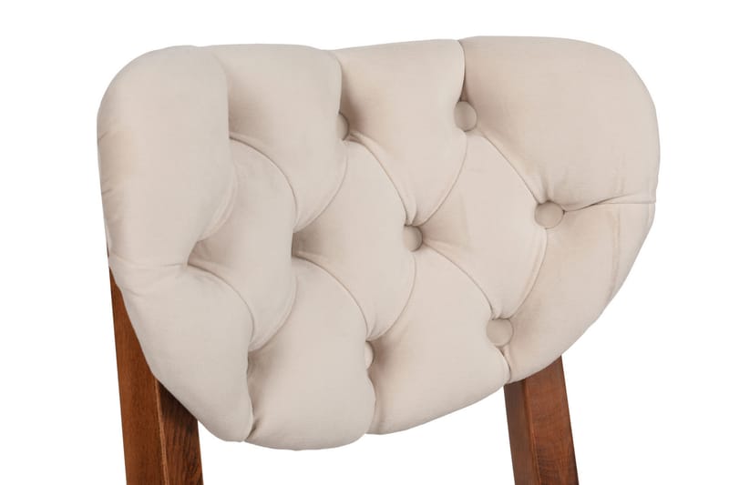 Spisestol Jodon 2-pk - Valnøtt/Beige - Møbler - Stoler - Spisestuestoler & kjøkkenstoler