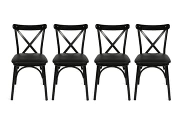 Spisestol Mirranch 4-pk - Svart - Møbler - Stoler - Spisestuestoler & kjøkkenstoler