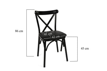 Spisestol Mirranch 4-pk - Svart - Møbler - Stoler - Spisestuestoler & kjøkkenstoler
