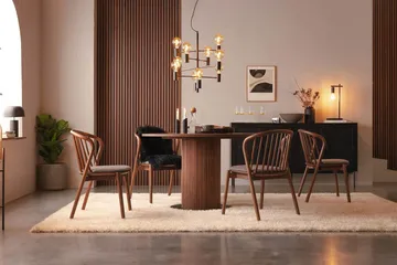 Spisestol Noira Valnøtt - Valnøtt / Brun - Møbler - Stoler - Spisestuestoler & kjøkkenstoler