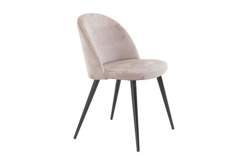 Spisestol uten armlener Venture Home Velvet kjøkkenstol fløyel Pink
