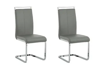 Spisestol Pylaia 2- pk - Kunstlær/Grå - Møbler - Stoler - Spisestuestoler & kjøkkenstoler