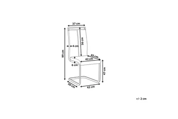 Spisestol Pylaia 2- pk - Kunstlær/Grå - Møbler - Stoler - Spisestuestoler & kjøkkenstoler