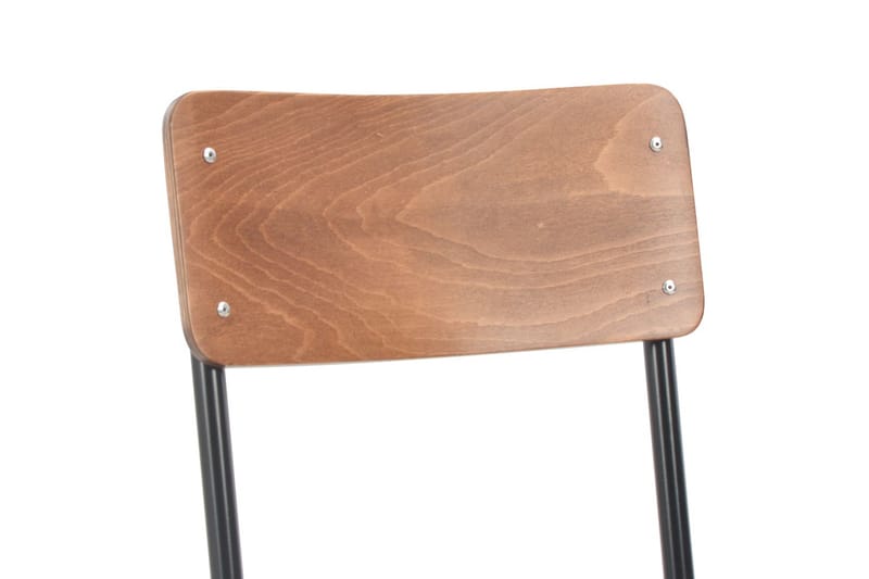 Spisestoler 2 stk brun solid kryssfinér stål - Brun - Spisestuestoler & kjøkkenstoler - Karmstol