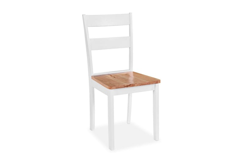 Spisestoler 2 stk hvit heltre gummitre - Hvit - Spisestuestoler & kjøkkenstoler - Karmstol