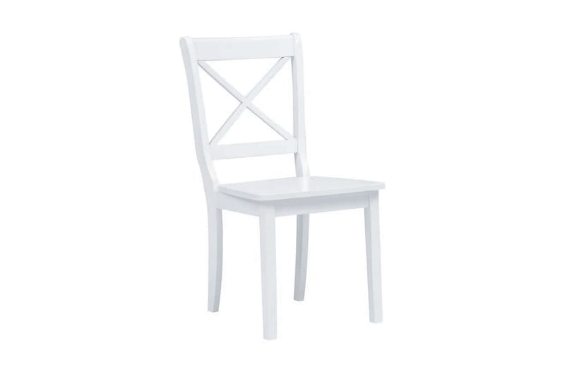 Spisestoler 2 stk hvit heltre gummitre - Spisestuestoler & kjøkkenstoler - Karmstol