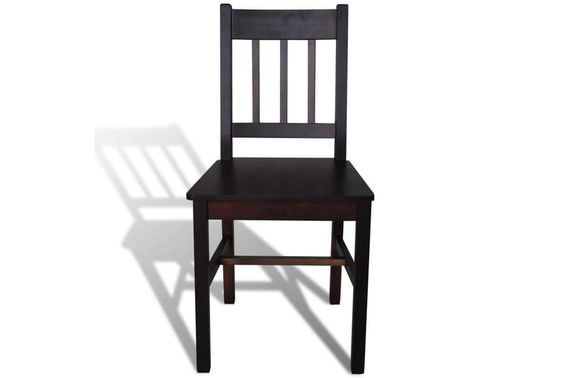 Spisestoler 4 stk brun furu - Brun - Spisestuestoler & kjøkkenstoler - Karmstol