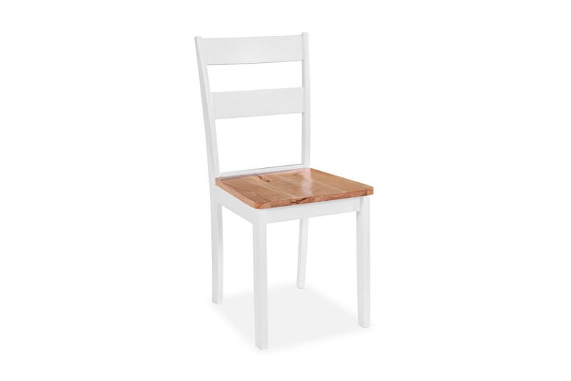 Spisestoler 4 stk hvit heltre gummitre - Hvit - Spisestuestoler & kjøkkenstoler - Karmstol