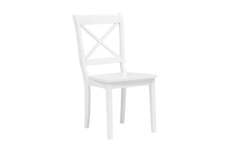 Spisestoler 4 stk hvit heltre gummitre - Spisestuestoler & kjøkkenstoler - Karmstol