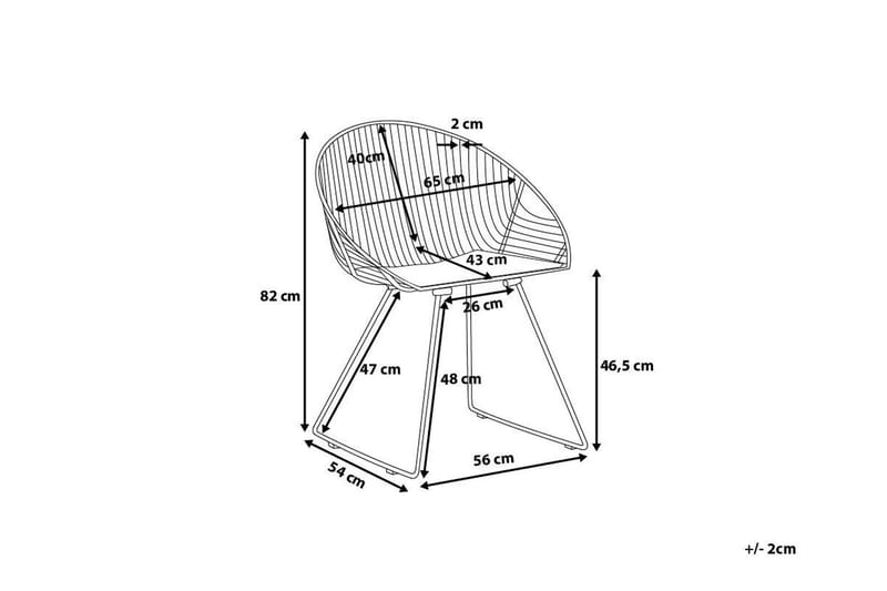 Stol Aurora 2-pk - Gull - Spisestuestoler & kjøkkenstoler