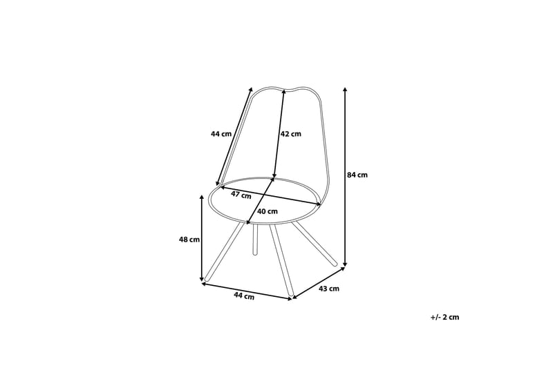 Stol Dakota 2-pk - Hvit - Møbler - Stoler - Spisestuestoler & kjøkkenstoler