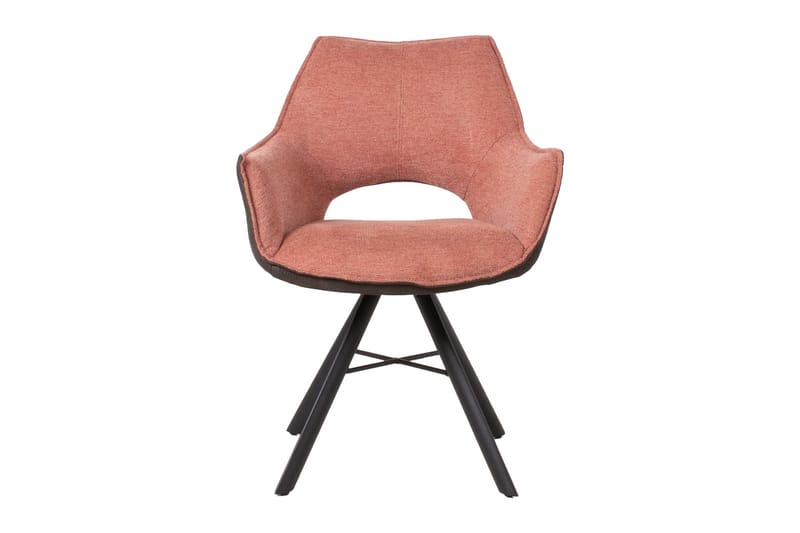 Stol Eddy - Lakserød/Mørkegrå - Møbler - Stoler - Spisestuestoler & kjøkkenstoler