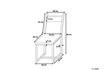 Stol Laredo 2-pk - Tre / Natur - Møbler - Stoler - Spisestuestoler & kjøkkenstoler