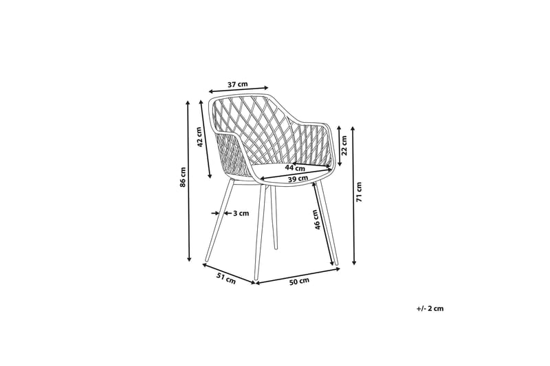 Stol Lawler 2-pk - Hvit - Spisestuestoler & kjøkkenstoler - Karmstol