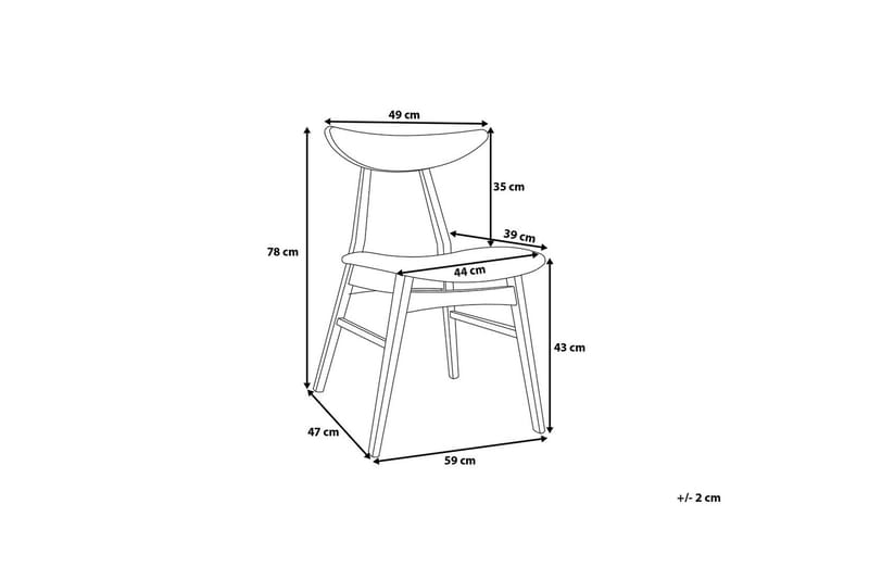 Tiadra Stol 2-pk - Hvit - Møbler - Stoler - Spisestuestoler & kjøkkenstoler
