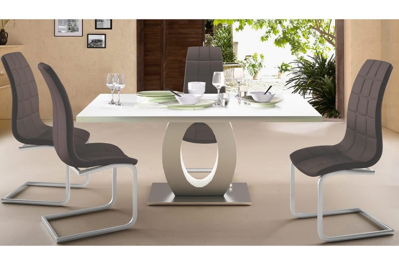 Tolna Spisestol Kunstlær 2-pk - Grå - Møbler - Stoler - Spisestuestoler & kjøkkenstoler