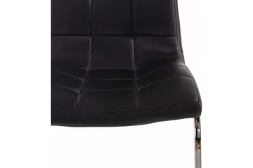 Tolna Spisestol Kunstlær 4-pk - Svart/Sølv - Møbler - Stoler - Spisestuestoler & kjøkkenstoler