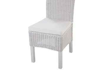 Truxall Rottingstol 2-pk - Hvit - Møbler - Stoler - Spisestuestoler & kjøkkenstoler