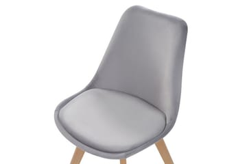 Tulunda II Fløyelsstol 2-pk - Grå - Møbler - Stoler - Spisestuestoler & kjøkkenstoler