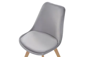 Tulunda II Fløyelsstol 2-pk - Grå - Møbler - Stoler - Spisestuestoler & kjøkkenstoler