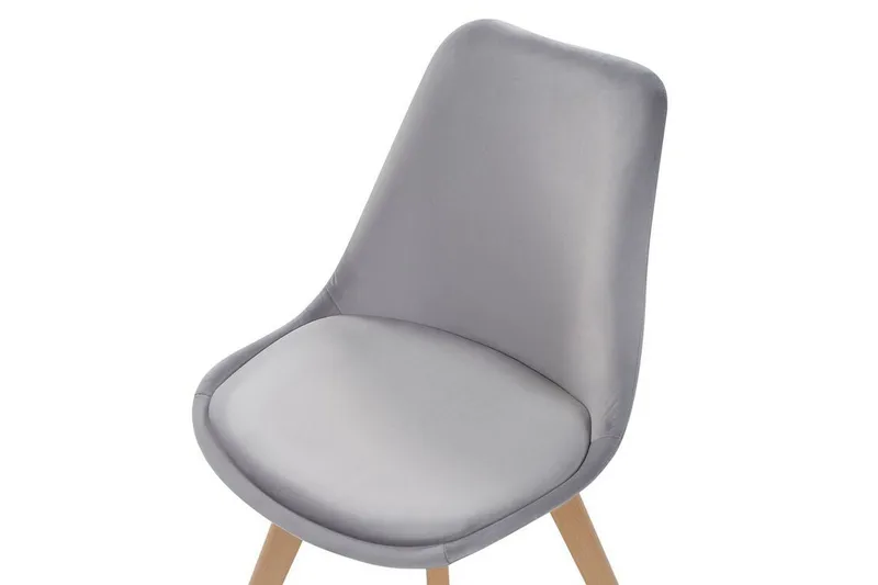 Tulunda II Fløyelsstol 2-pk - Grå - Møbler - Stoler - Spisestuestoler & kjøkkenstoler