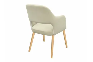 Uptown Spisestol i Stoff med Trebein - Lys Beige - Møbler - Stoler - Spisestuestoler & kjøkkenstoler