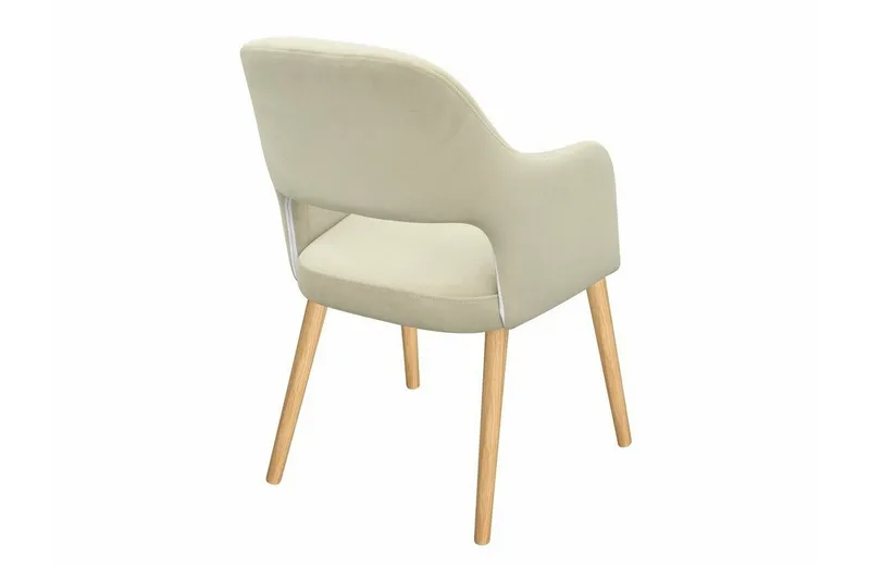 Uptown Spisestol i Stoff med Trebein - Lys Beige - Møbler - Stoler - Spisestuestoler & kjøkkenstoler