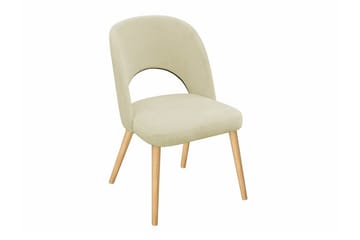 Uptown Spisestol i Stoff med Trebein - Lysebeige - Møbler - Stoler - Spisestuestoler & kjøkkenstoler
