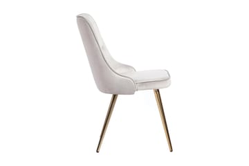 Velvet Deluxe Fløyelstol - Messing/Grå - Møbler - Stoler - Spisestuestoler & kjøkkenstoler