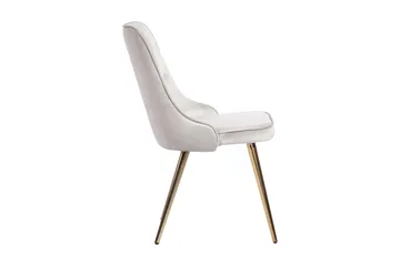 Velvet Deluxe Fløyelstol - Messing/Grå - Møbler - Stoler - Spisestuestoler & kjøkkenstoler