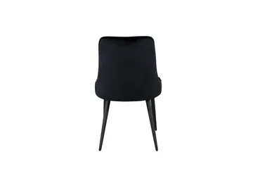 Velvet Deluxe Fløyelstol - Svart/Svart - Møbler - Stoler - Spisestuestoler & kjøkkenstoler