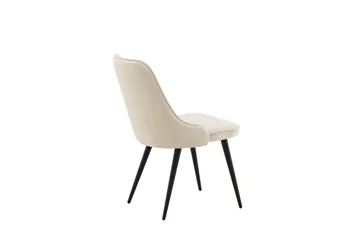 Velvet Deluxe Luksus Fløyelsstol - Svart/Beige - Møbler - Stoler - Spisestuestoler & kjøkkenstoler