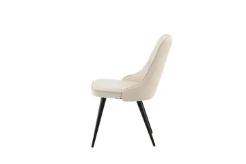Velvet Deluxe Luksus Fløyelsstol - Svart/Beige - Møbler - Stoler - Spisestuestoler & kjøkkenstoler