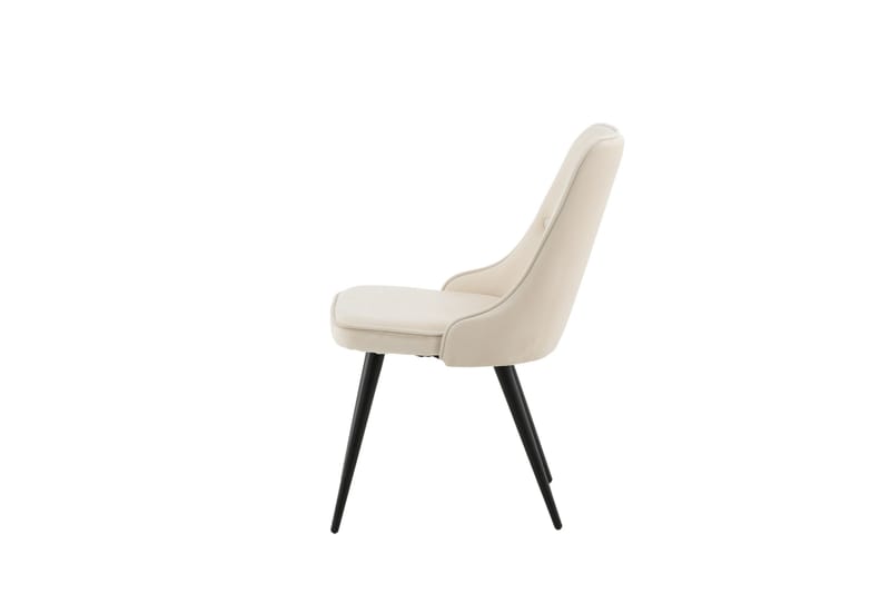 Velvet Deluxe Luksus Fløyelsstol - Svart/Beige - Møbler - Stoler - Spisestuestoler & kjøkkenstoler