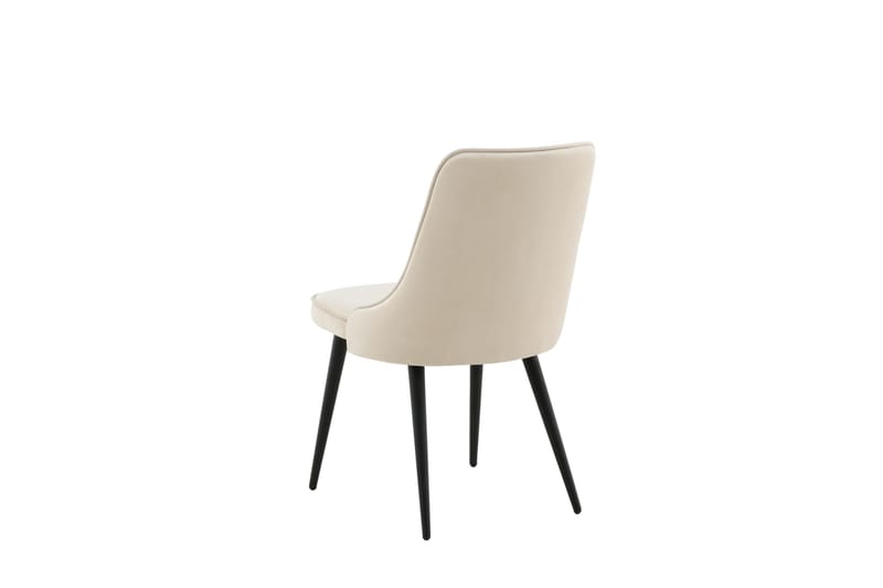 Velvet Deluxe Luksus Fløyelsstol - Svart/Beige - Møbler - Stoler - Spisestuestoler & kjøkkenstoler