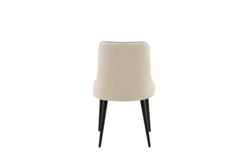 Velvet Deluxe Luksus Fløyelsstol - Svart/Beige - Møbler - Stoler - Spisestuestoler & kjøkkenstoler