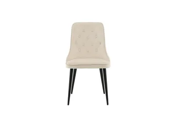 Velvet Deluxe Luksus Fløyelsstol - Svart/Beige - Møbler - Stoler - Spisestuestoler & kjøkkenstoler