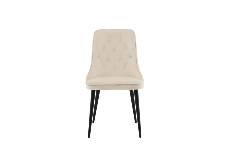 Velvet Deluxe Luksus Fløyelsstol - Svart/Beige - Møbler - Stoler - Spisestuestoler & kjøkkenstoler