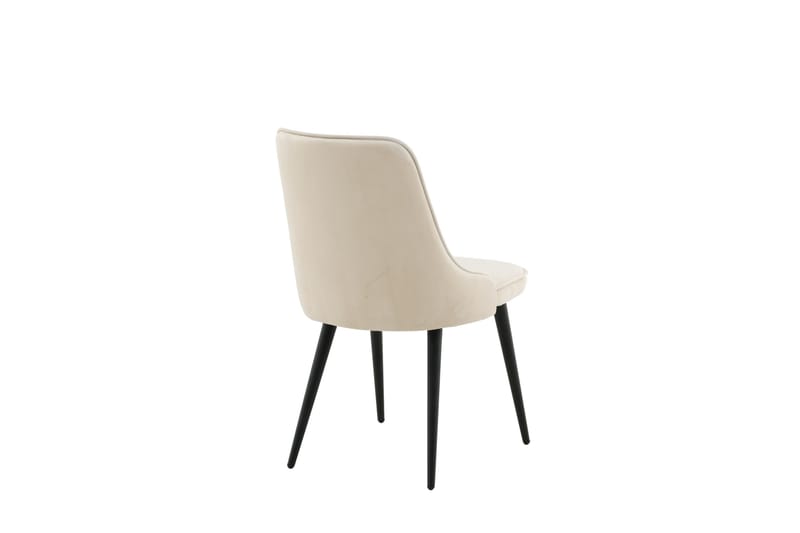 Velvet Deluxe Luksus Fløyelsstol - Svart/Beige - Møbler - Stoler - Spisestuestoler & kjøkkenstoler