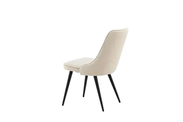 Velvet Deluxe Luksus Fløyelsstol - Svart/Beige - Møbler - Stoler - Spisestuestoler & kjøkkenstoler